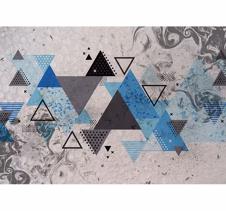 Abstract mural wallpaper geometric design - TenStickers