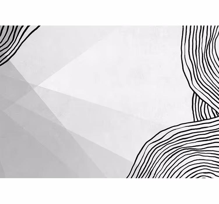 Abstract mural wallpaper geometric line art - TenStickers