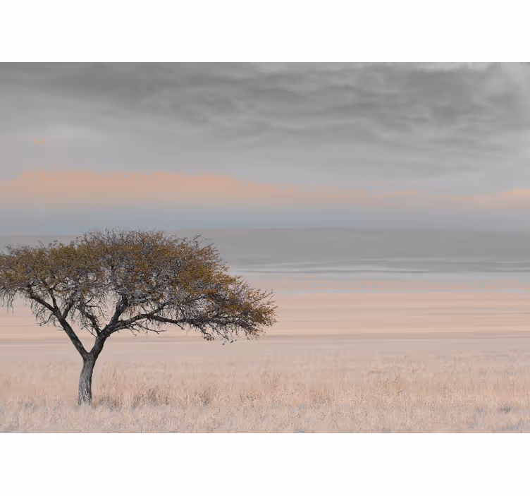 Nature wall mural isolated tree landscape - TenStickers