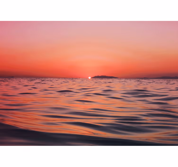 Sea wall mural twilight above the sea - TenStickers