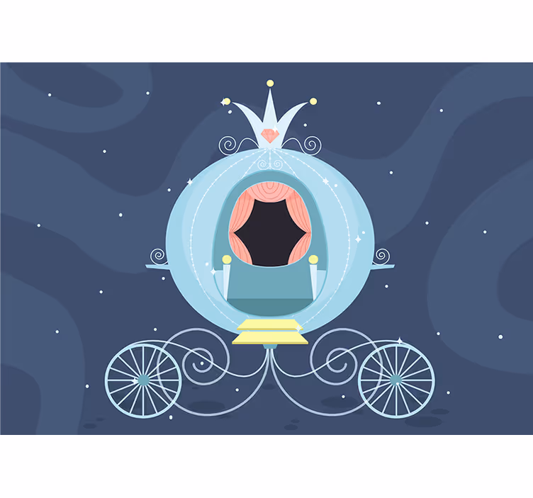 Fairy Tale Carriage childrens bedroom wall mural - TenStickers