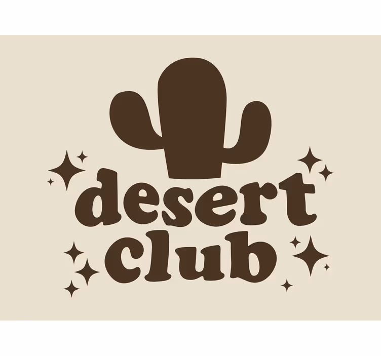Desert wall mural cactus club design - TenStickers