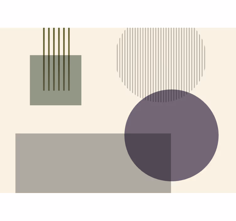 Abstract mural wallpaper geometric shapes play - TenStickers