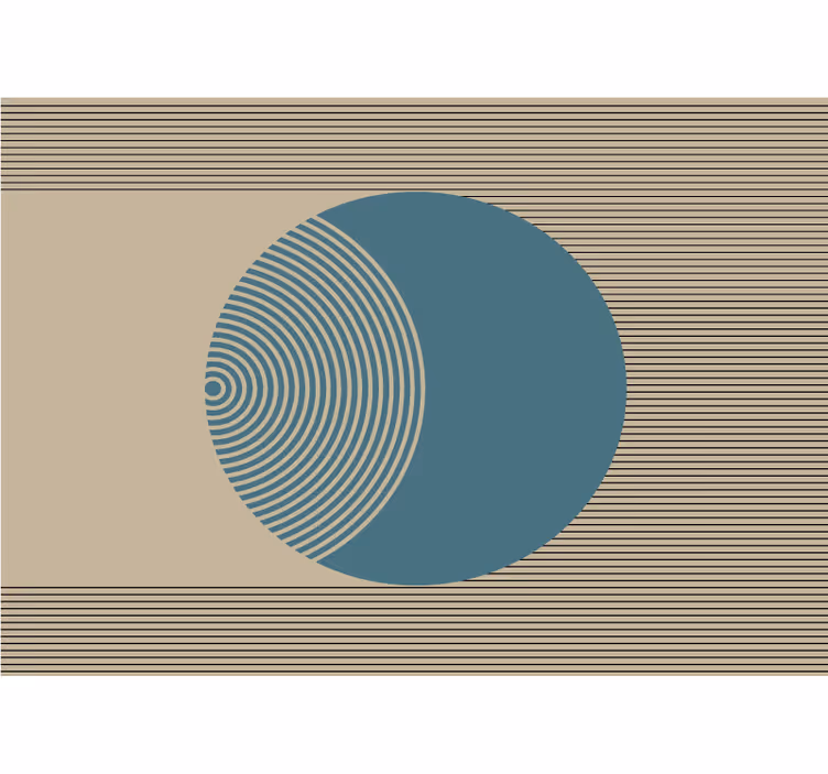 Geometric circle pattern abstract mural wallpaper - TenStickers