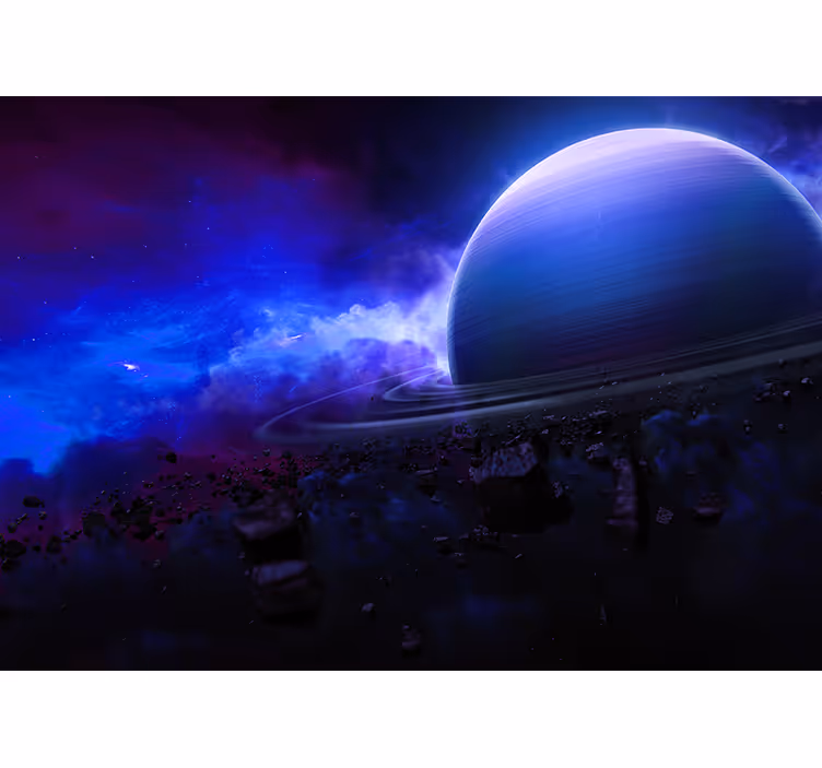 Space wall mural starlit planetary view - TenStickers