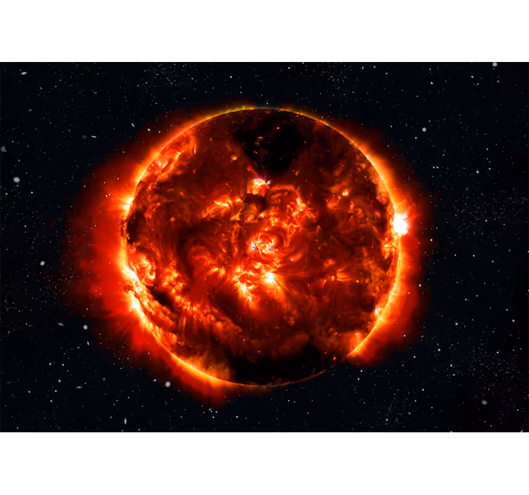Space wall mural solar blast effect - TenStickers
