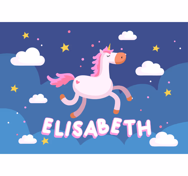 Wall mural animals whimsical unicorn fantasy - TenStickers