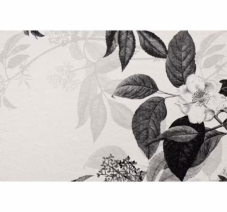 Flowers wall mural graceful bloom design - TenStickers