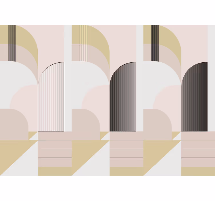 Wall mural modern geometric arch designs - TenStickers