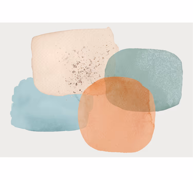 Soft Circular Forms abstract mural wallpaper - TenStickers