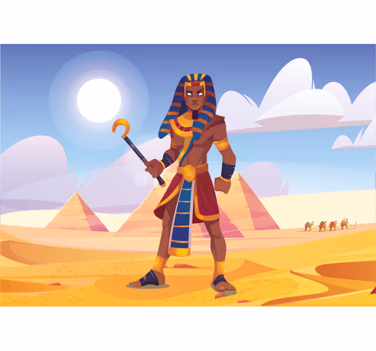 Wall mural people ancient pharaoh character - TenStickers
