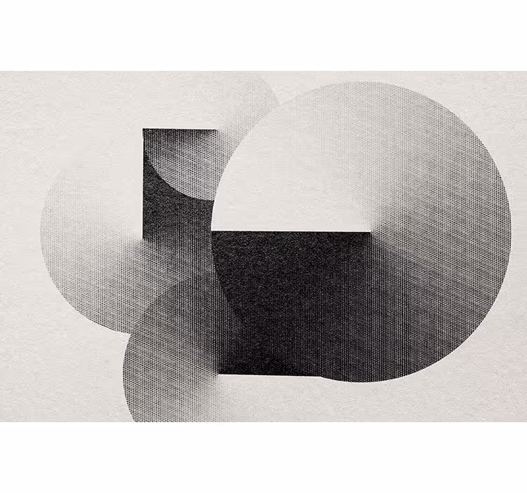 Abstract mural wallpaper geometric circle design - TenStickers