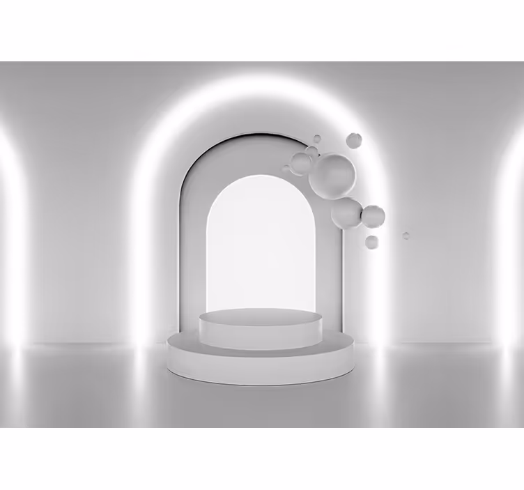 Abstract mural wallpaper geometric arch design - TenStickers