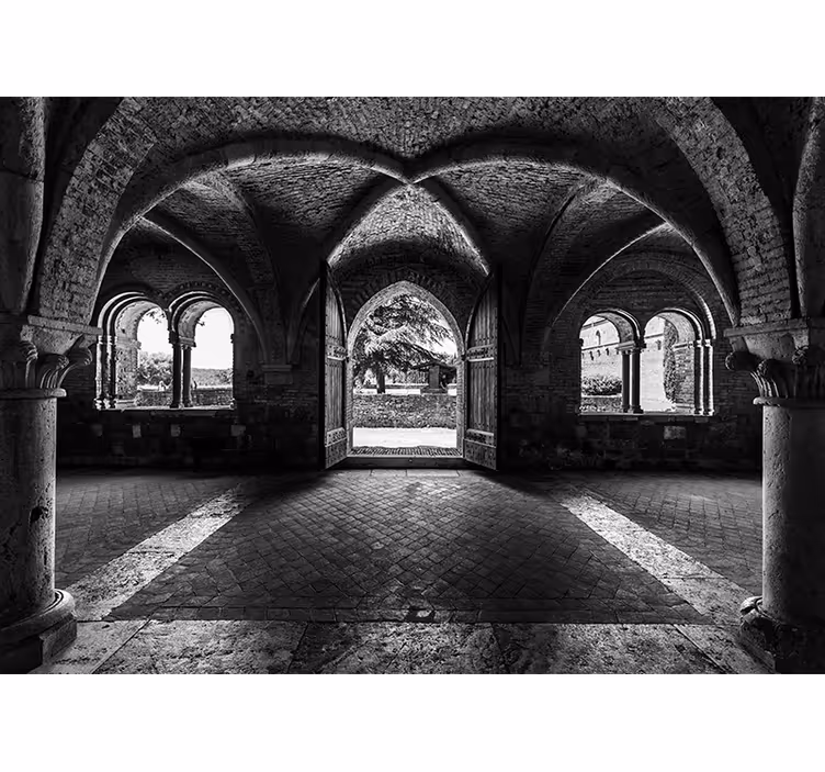 Wall mural city historic archway view - TenStickers