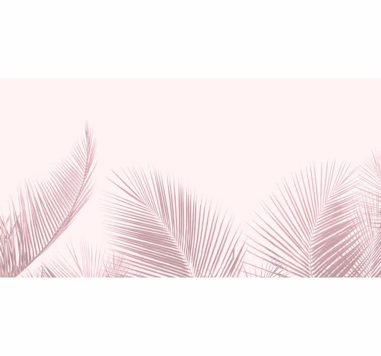 Trees wall mural palm leaf silhouettes - TenStickers
