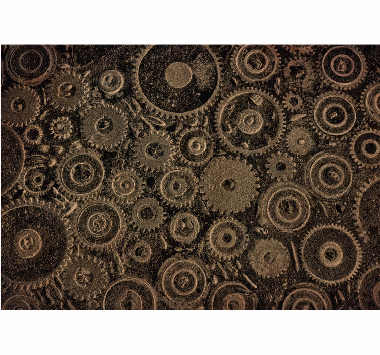 Wall mural pattern gear patterns texture - TenStickers