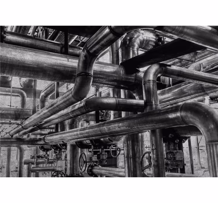 Wall mural pattern industrial pipe design - TenStickers