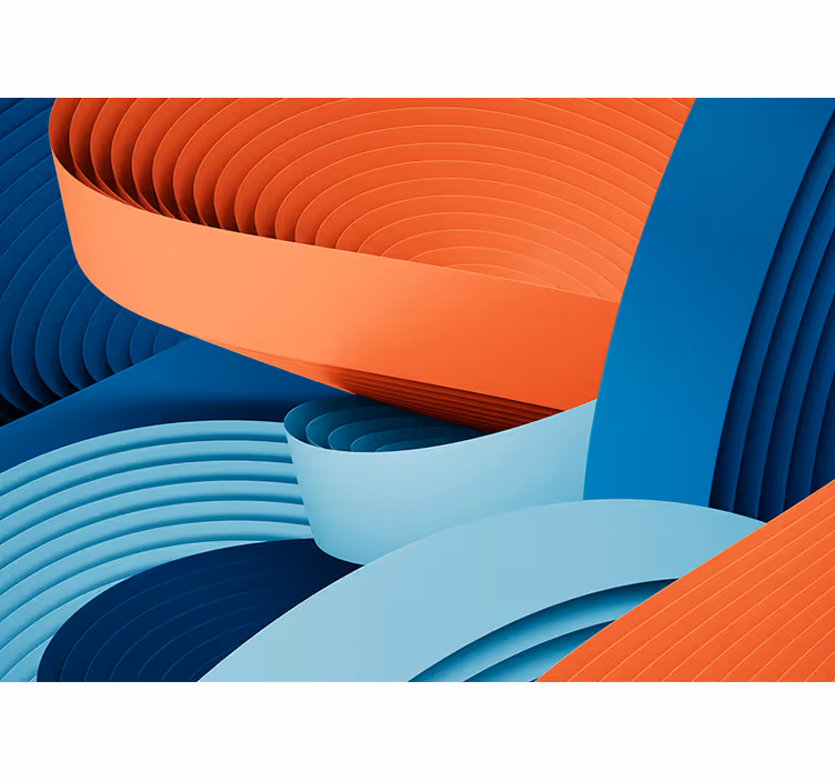 Abstract mural wallpaper dynamic paper layers - TenStickers
