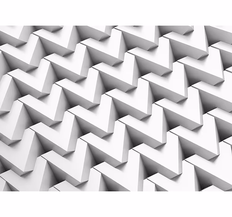 Wall mural pattern three-dimensional chevron - TenStickers