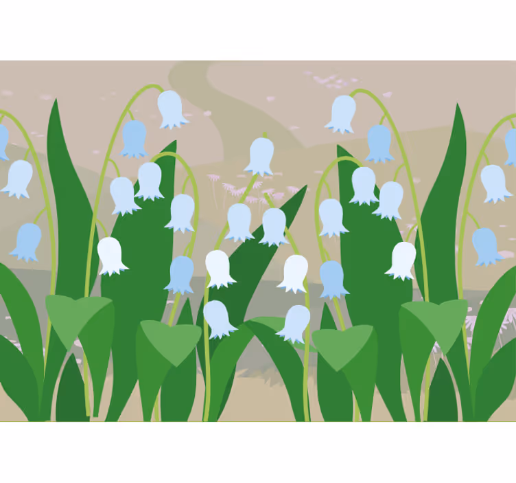 Flowers wall mural delicate flower blooms - TenStickers