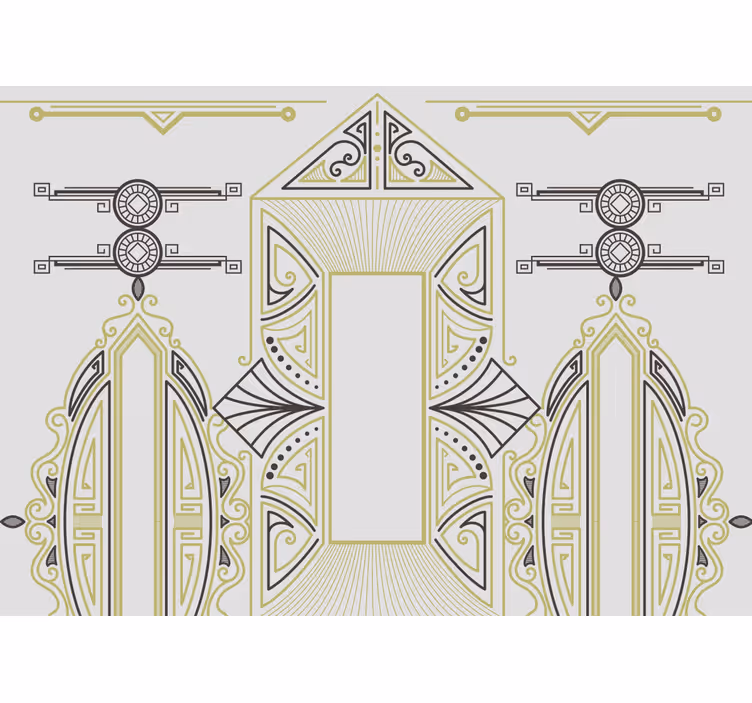 Geometric elegance wall mural painting - TenStickers
