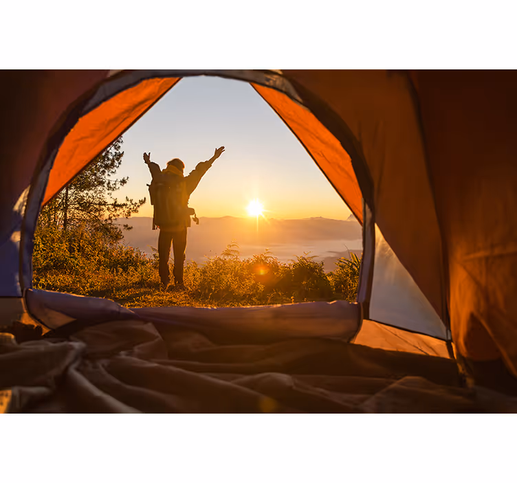 Nature wall mural sunrise adventure delight - TenStickers
