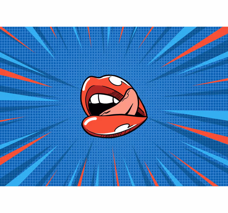 Urban art wall mural lively mouth pop - TenStickers