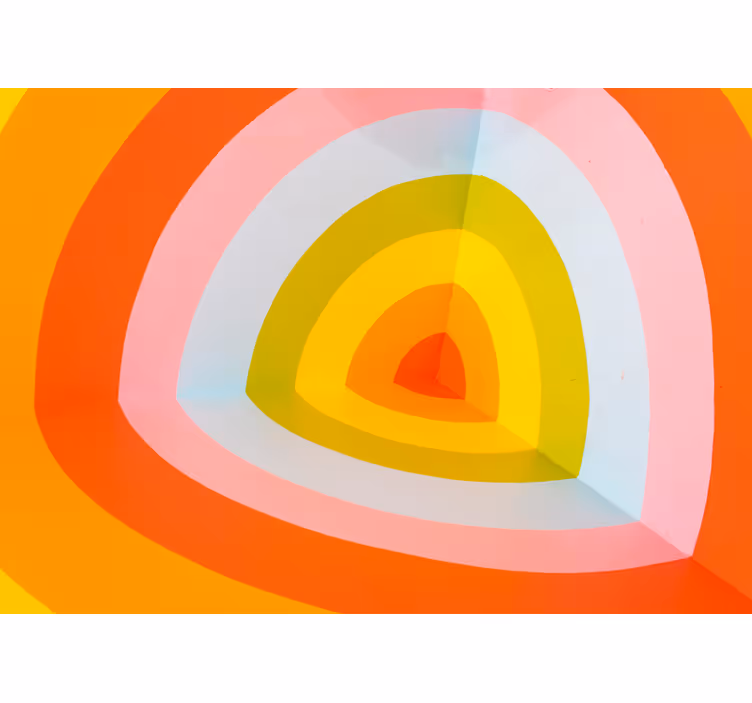 Abstract mural wallpaper colorful layered arches - TenStickers