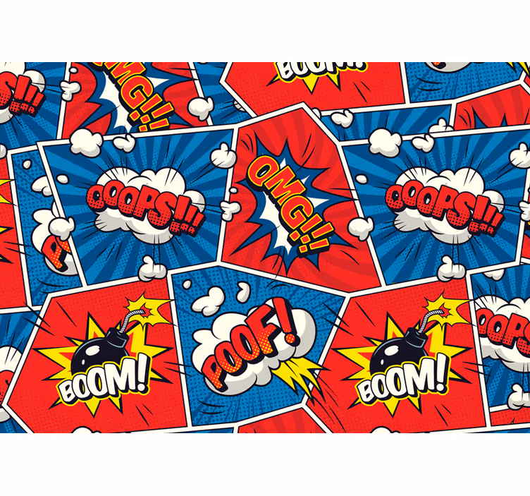 Urban art wall mural comic speech bubbles - TenStickers