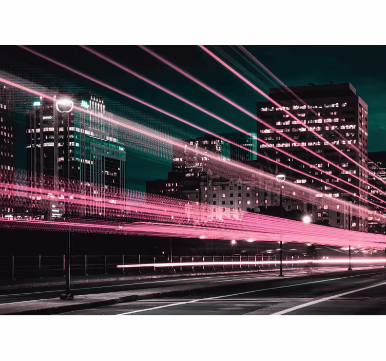 Wall mural city urban skyline excitement - TenStickers