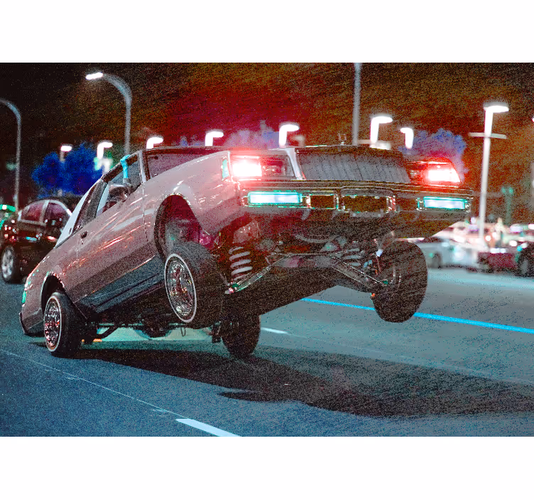 Automotive wall murals classic car stunt - TenStickers