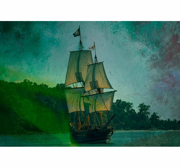 Automotive wall murals sailing vessel design - TenStickers