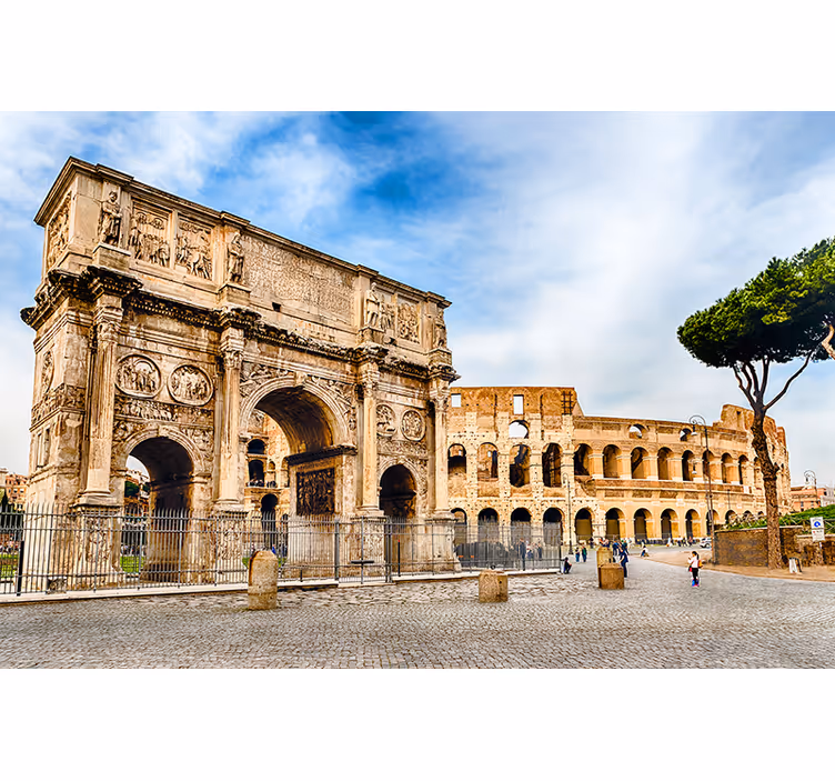 Wall mural city rome's historic landmarks - TenStickers