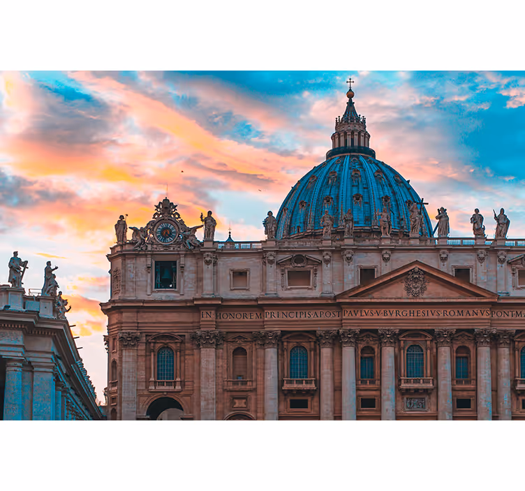 Wall mural city st. peter's basilica dome - TenStickers