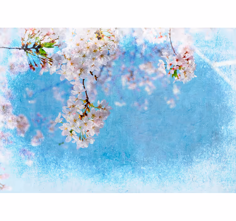 Cherry blossom serenity flowers wall mural - TenStickers