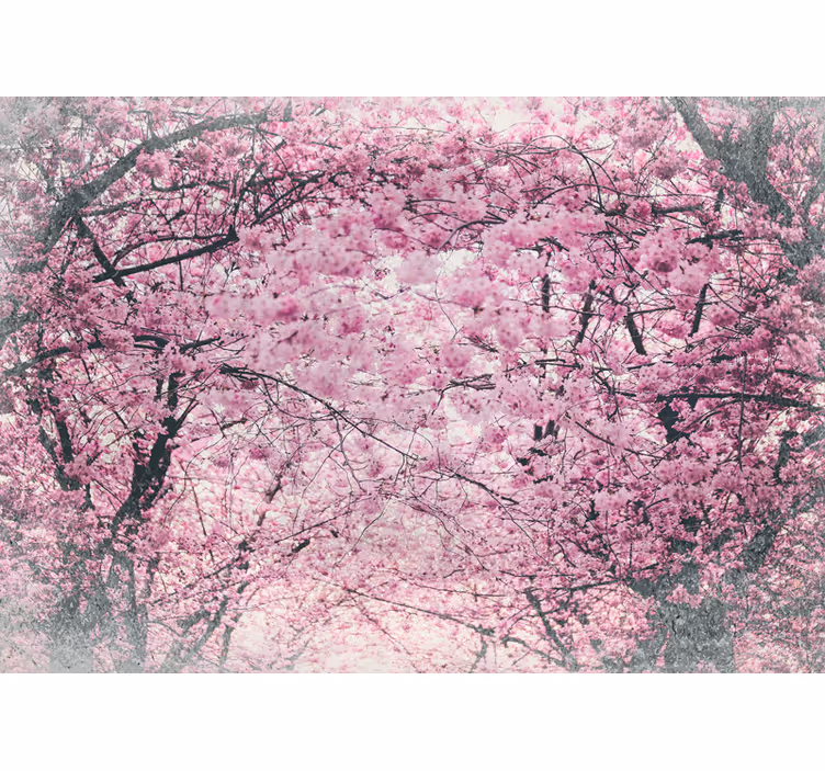 Flowers wall mural cherry blossom grove - TenStickers