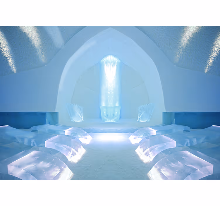Nature wall mural ice crystal sanctuary - TenStickers