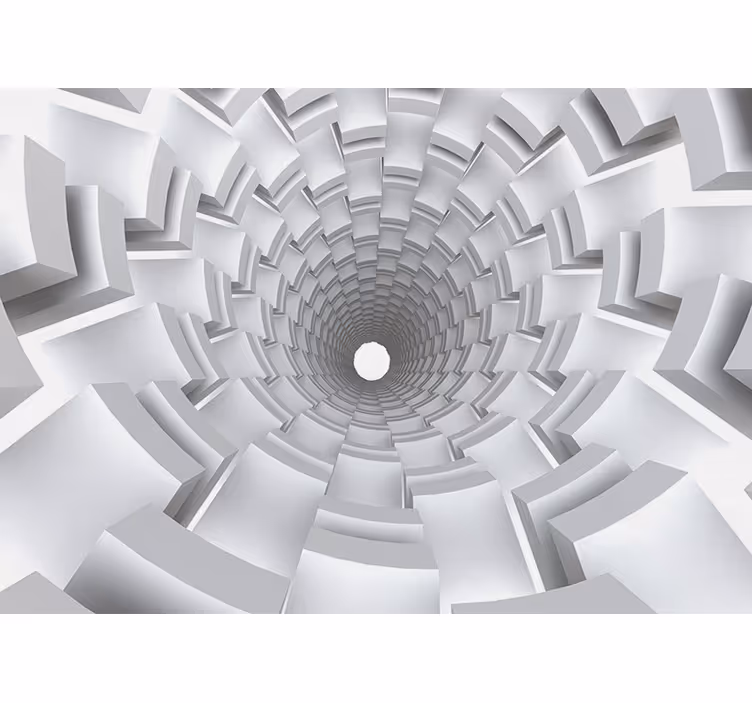Abstract mural wallpaper tunnel perspective design - TenStickers
