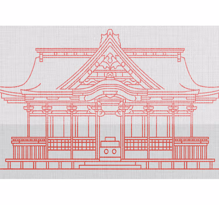Wall mural city traditional japanese architecture - TenStickers