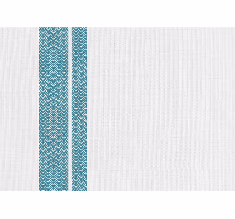 Wall mural pattern wavy blue design - TenStickers