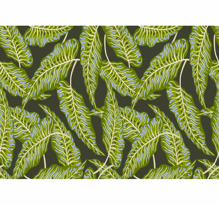 Nature wall mural tropical leaf design - TenStickers