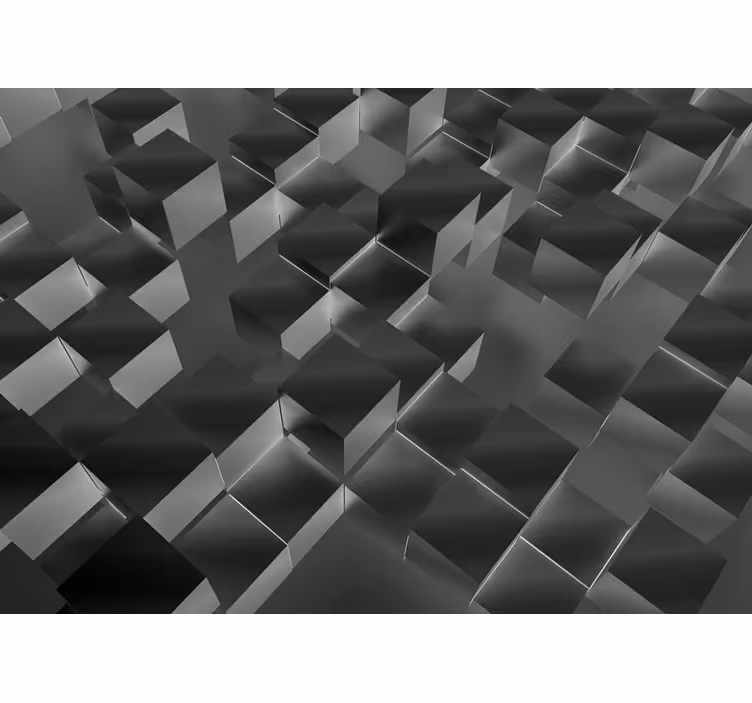 Wall mural pattern three dimensional cubes - TenStickers