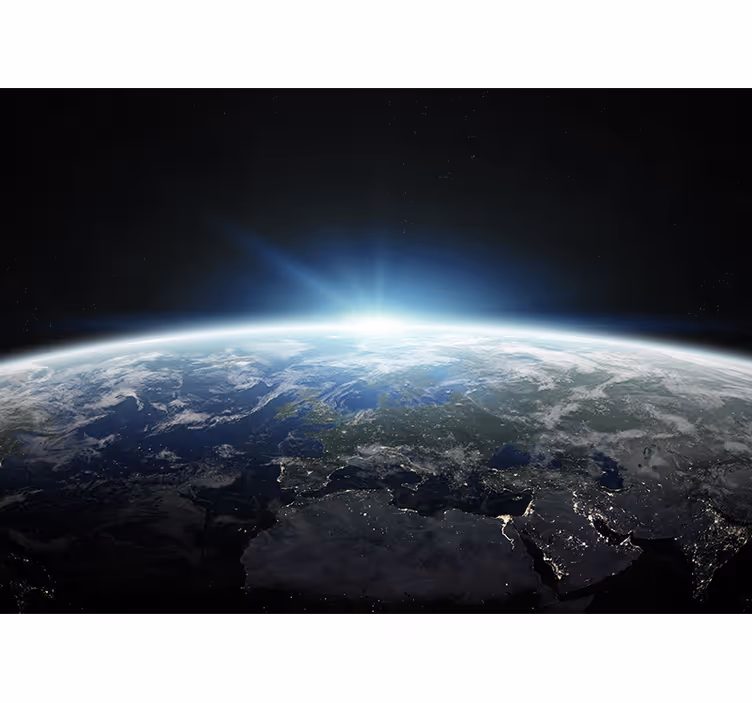 Space design planet earth space wall mural - TenStickers