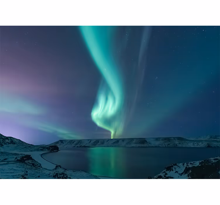 Sky mural wallpaper aurora borealis display - TenStickers