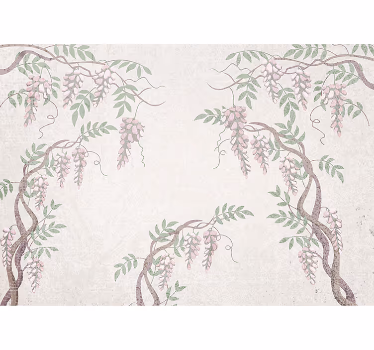 Delicate Floral Vines flowers wall mural - TenStickers