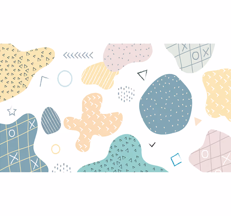 Wall mural pattern abstract shape design - TenStickers