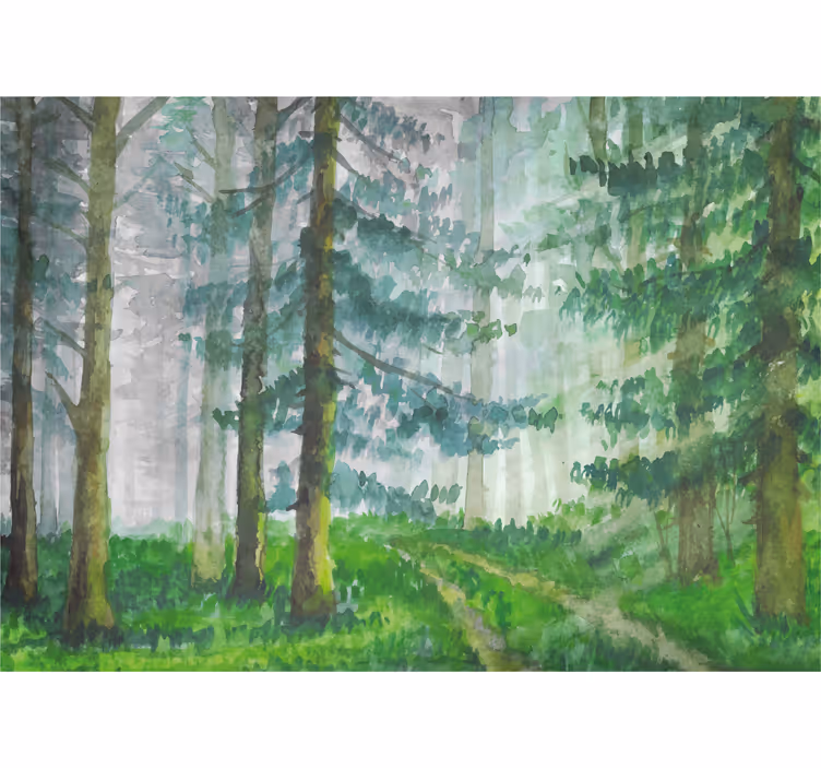 Forest wall mural forest pathway detail - TenStickers