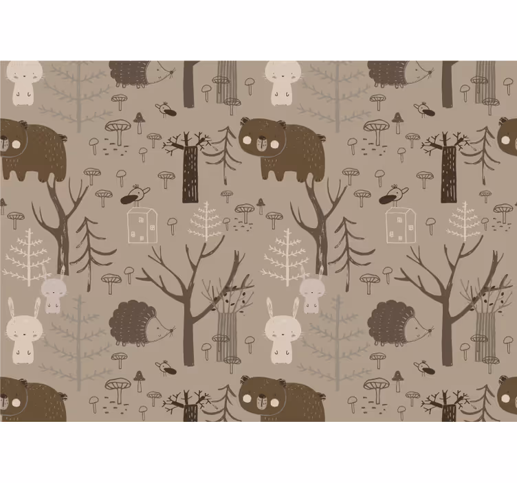 Wall mural animals forest creatures fun - TenStickers