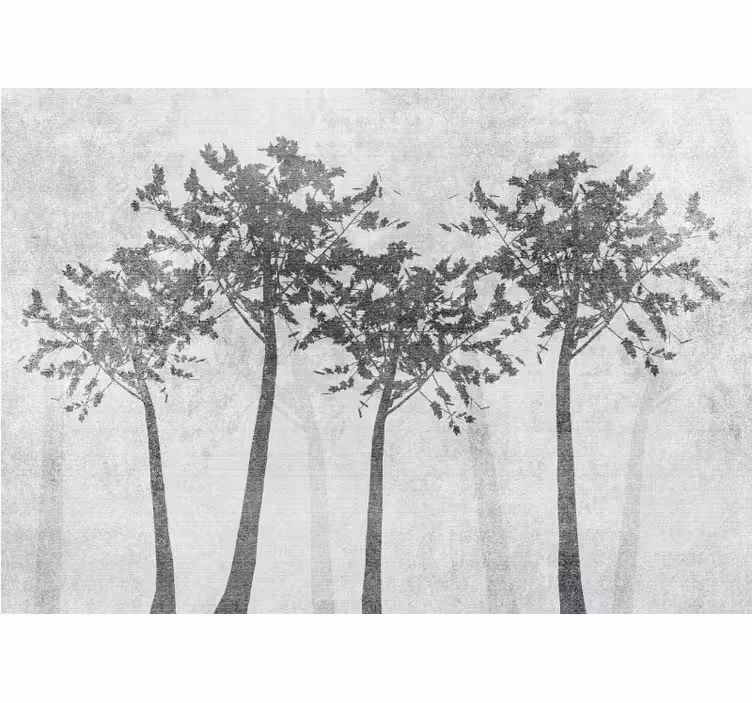Trees wall mural silhouette tree design - TenStickers