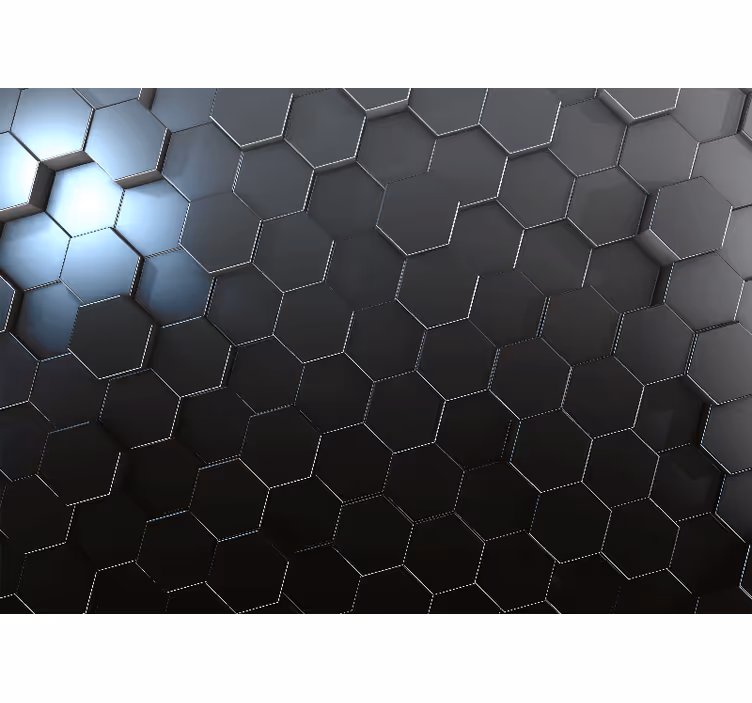 Hexagonal Motif Arrangement wall mural pattern - TenStickers